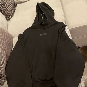 Men's Black Fear Of God Essentials Hoodie NWT